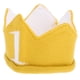 thumbnail image 2 of Gorro de punto con forma de corona para primer cumpleaños de bebé, gorro de fiesta para niño de 1 año, diadema amarilla con forma de corona para cumpleaños de niño pequeño, para bebé niño y niña, 2 of 7