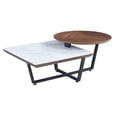 thumbnail image 1 of Mesa de Centro Kessa Muebles Isleton Blanco y Nogal, 1 of 1