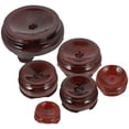 thumbnail image 2 of Shisuyan 6pcs Crystal Ball Stand Round Hollow Sphere Ball Wood Base Crystal Ball Display Rack, 2 of 8
