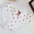 thumbnail image 2 of LNWUY Women's Pure Cotton Briefs Breathable Comfort Mid Waist Underwear Women Cute Print Lace Panties White L, 2 of 3