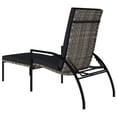 thumbnail image 3 of vidaXL Chaise Longue avec Repose-Pieds en Rotin Gris, 3 of 5