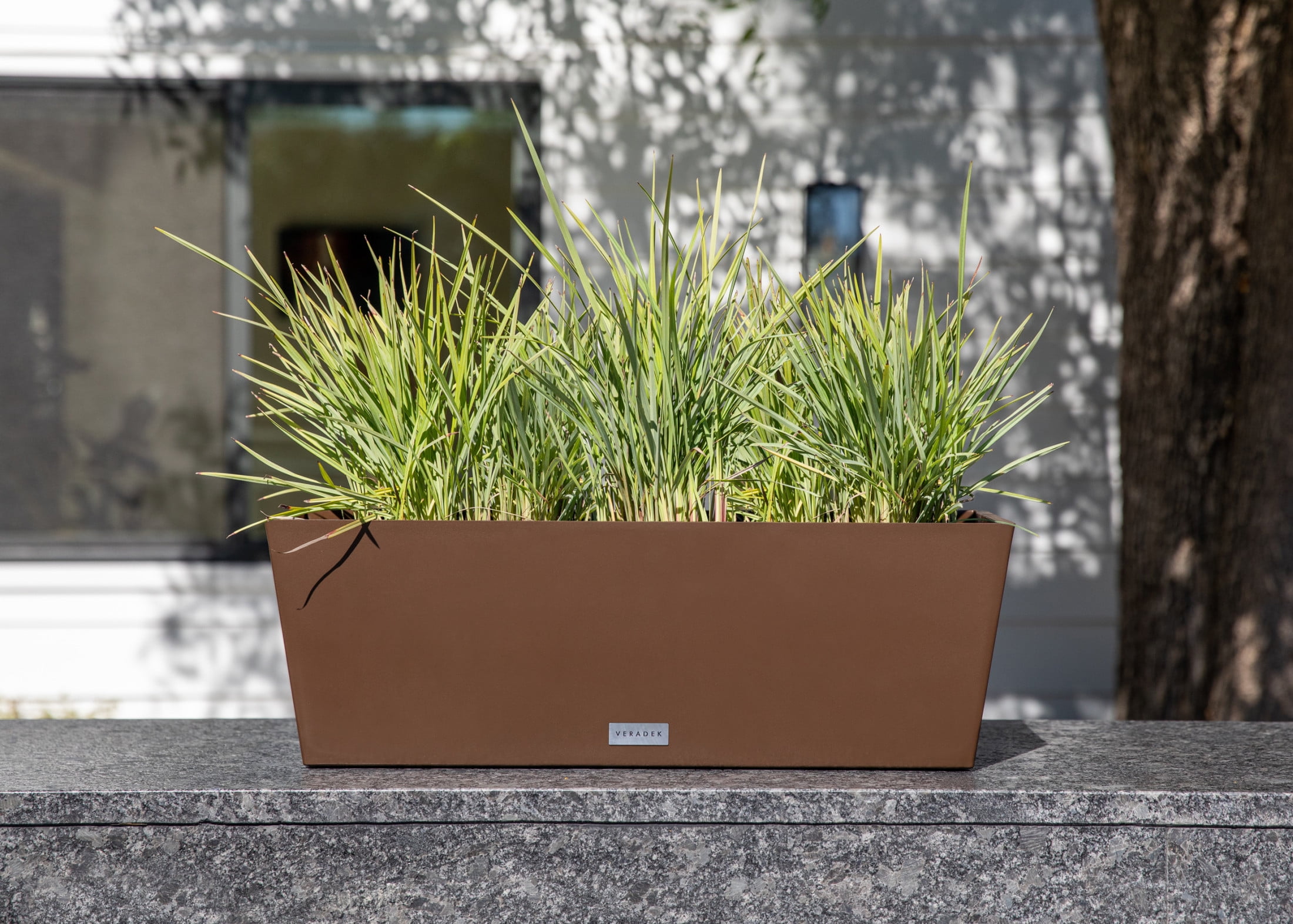 Veradek Pure Series Window Box 25" Plastic Planter 2-Pack Espresso