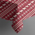 thumbnail image 5 of Red Christmas Folk Pattern Square Tablecloth,Waterproof Square Table Cover,Wipeable Spillproof Washable Table Cover for Home Kitchen Party Decor 42"X42"(107x107cm), 5 of 6