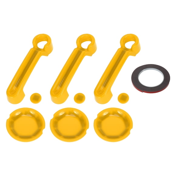 Juego de cubiertas para manijas de puerta exterior Unique Bargains, trim decorativo para Jeep Wrangler JK 2DR 2007-2017, ABS, Amarillo, 1 juego