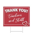 thumbnail image 2 of Thank You Teachers and Staff, Making a Difference, Yard Sign, Printed 2-Sided -18 x 12,24x18 or 36x24, Metal H-Stake Included, v4, 2 of 7
