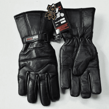 Men Winter Gauntlet Motorcycle Gloves ,Thinsulate Thermal Heated Lining, Full Windproof Cold Weather Warm Biker Driving Gloves Warm Biker Driving Gloves