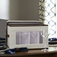 thumbnail image 3 of Household Essentials Stemware Storage Box, Windowed Storage with Lid, 12 Storage Compartments, Double Handles, Perfect for Storing Special Occasion Glassware, 3 of 9