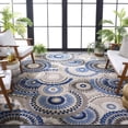 thumbnail image 3 of SAFAVIEH Cabana Brynn Floral Indoor/Outdoor Area Rug, Grey/Blue, 9' x 12', 3 of 18