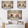 thumbnail image 4 of Designart "Chairs with Ocean Views II" Coastal Metal Wall Decor Set, 4 of 5