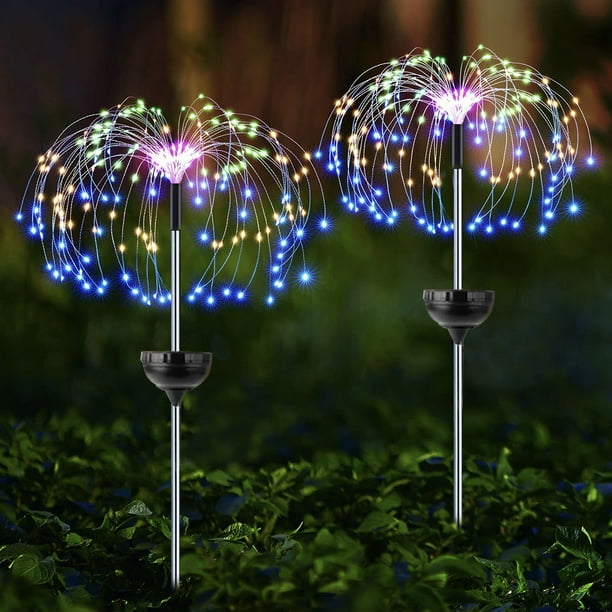 Luz de tierra Solar Durable 150LED Fácil instalación (Luz de color + 4PCS)