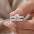 thumbnail image 4 of Pompeii 3 Ct Diamond Engagement Wedding Bridal Ring Set14k White Gold Lab Grown (FG,VS), 4 of 6