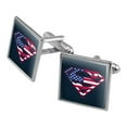 thumbnail image 1 of Superman USA American Flag Shield Logo Square Cufflink Set - Silver or Gold, 1 of 6