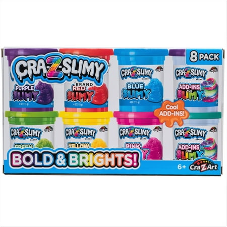 Cra-Z-Art Cra-Z-Slimy Bold & Bright 8 Pack Multicolor Slime, Child Ages 6 and up