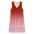 thumbnail image 7 of QUNYINEY Gradient Womens Sun Dresses Mini Sleeveless A Line Summer Tank Dress Vacation V-Neck with Pockets Loose Fit Dresses, 7 of 7