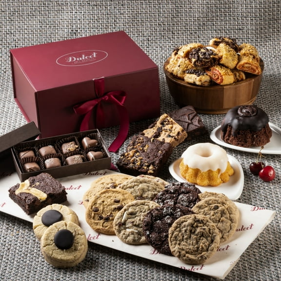Dulcet Gift Baskets Grand Party Gift Baskets Filled with Chocolate Chip Cookies Brownies