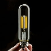 Leadleds T10 Led Long Tubular Bulb, 4W 40 Watt Equivalent, 2700K Warm White Vintage LED Filament Light Bulbs, 3-Pack