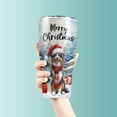 thumbnail image 3 of Merry Christmas Australian Shepherd Enjoys Woofmas Winter Xmas Holiday 30oz Stainless Steel Tumbler Insulated Cup with Lid Aussie Dog Lover Gifts - 02022, 3 of 5
