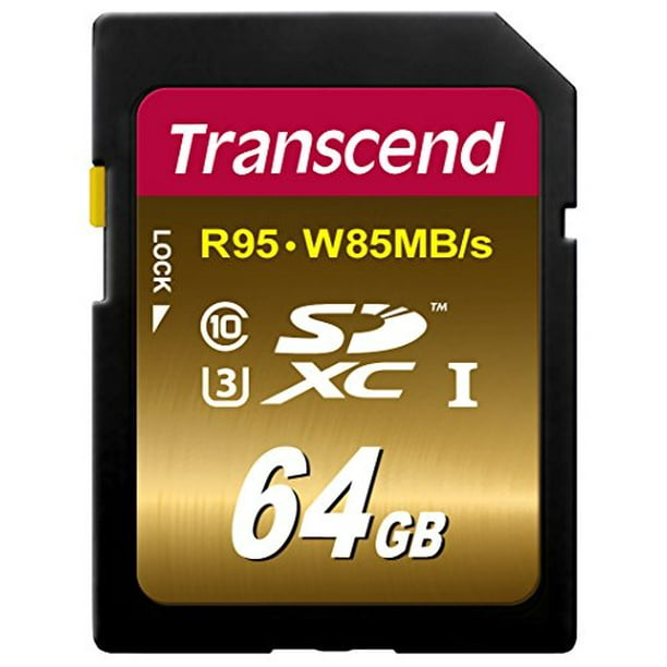 Transcend 64GB TS64GSDU3X SDXC/SDHC Flash Memory Card UHS1 Class 3 (U3