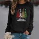 thumbnail image 1 of Pntutb moda mujer Casual Navidad suelta cuello redondo impreso manga larga tops T-Shir Pntutb Pntutb-6576, 1 of 5