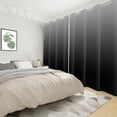 thumbnail image 4 of Nanqianyi Black Ombre Blackout Curtains 42 X 96 Inch Length for Bedroom, Black Grey Gradient Window Curtain Thermal Insulated Drapes 2 Panels Set, 4 of 10