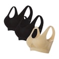 thumbnail image 2 of Lenago Sports Bras for Women 3pcs Seamless Sports Bra Wirefree Yoga Bra with Removable Pads Activewear Bra, 2 of 9