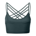 thumbnail image 3 of Women's Novelty Bras Seamless Triple Criss-Cross Front Bralette Sports Bra (No Pad), 3 of 4