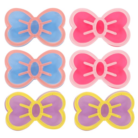 Miangastore Nœuds pour Cheveux Pinces en Acrylique 6 Pcs