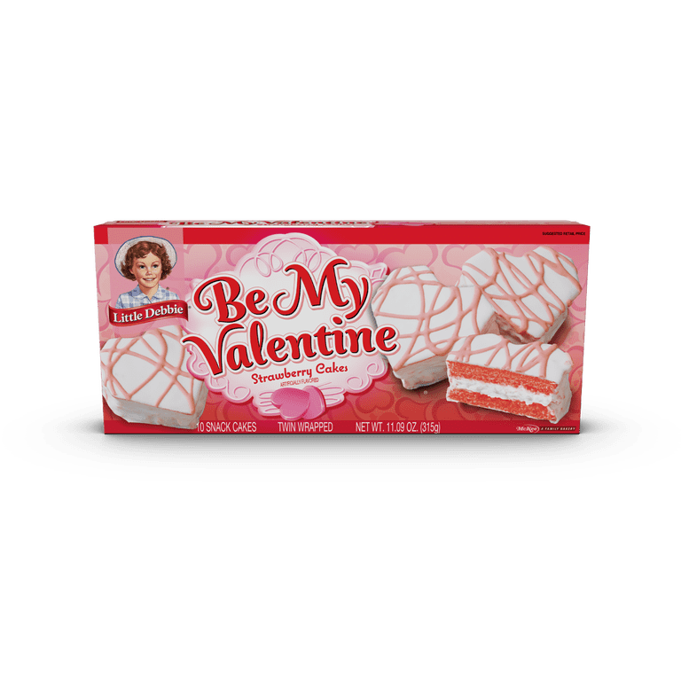 Little Debbie Be My Valentine Strawberry Cakes, Twin Wrapped, 8