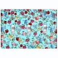 thumbnail image 1 of Metal Light Switch Plate Outlet Cover Colorful Floral Garden Wallpaper ROS035, 1 of 14