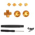 thumbnail image 1 of Buttons Replacement Kit Aluminum Alloy Dpad Buttons for PS5 Controller Accessories Gold, 1 of 5