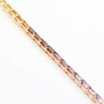 thumbnail image 6 of 14 Karat Yellow Gold Plated 5X3 MM Octagon Rainbow Gemstones Pride Tennis Line Bracelet Rainbow Lab Sapphire Tennis Bracelet, Silver rainbow sapphire tennis bracelet, Ombre Bracelet For Women, 6 of 7