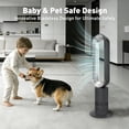 thumbnail image 7 of Xcity TP18Pro 2 in 1 Tower Fan and Heater, Bladeless Tower Fan with 10 Cooling+ 3 Heating Levels, 71° Oscillation Quiet Brushless DC Motor Remote Control for Bedroom Living Room Home Office,White, 7 of 7