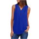 thumbnail image 2 of ICHUANYI Clearance Women's Summer Sleeveless Zip Casual Tunic V-Neck Rollable Blouse Tank Tops(Blue, L) ICHUANYI WER2023081401568, 2 of 7