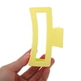 thumbnail image 5 of Unique Bargains 1 Pc Fashion Rectangle Frosted Hair Clips Hairdo Clip for Home Yellow, 5 of 5