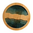 thumbnail image 1 of Posavasos de bambú para té y café, posavasos de bambú para bebidas, regalo de oficina Estilo B, 1 of 9
