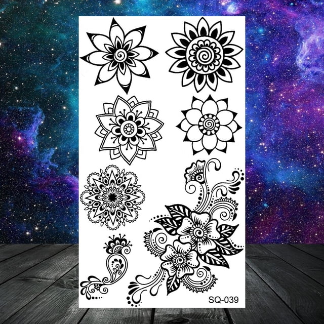 Mariposa rosa flor tatuajes temporales para mujeres adultos niños niña pluma serpiente escorpión falso tatuaje cuello brazo manos pequeños tatuajes Tan Jianjun unisex