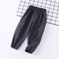 thumbnail image 7 of Boys Cargo Joggers Pants 2 Pack Elastic Waist Jogging Hiking Trousers Kids School Uniform Sweatpants 3-4T, 7 of 7