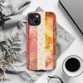 thumbnail image 6 of Warm Sunset Watercolor Phone Case, Abstract Vertical Stripe Design for iPhone 17 16 15 14 13 12 11 Pro Plus Mini, 6 of 6
