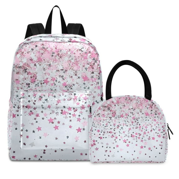 ALAZA Backpack Set Stars Falling Elementary School Bags Student BookBag with Lunch Bag