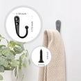 thumbnail image 5 of Tattom 15Pcs Decorative Wall Hooks for Hanging,Black Screw in Hooks ,Coat Hooks Wall Mount ,15 lb Clothes Hooks for Hanging with 30 Pieces Screws for Outdoor, Closet, Door, Bathrooms,Backpack, 5 of 7