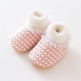 thumbnail image 2 of Eyicmarn Lovely Baby Girl Winter Sock Shoes Plaid Flats Warm Plush Walking Shoes, 2 of 5