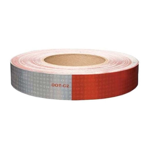 Oralite Reflective Tape,W 2 In,White/Red 18686