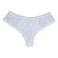 thumbnail image 4 of Gibobby Calzoncillos hipster Calzoncillos Color sólido para mujer, ropa interior, ropa interior, pantalones cortos, ropa casa, lencería, bragas vendaje encaje（Blanco， L), 4 of 5