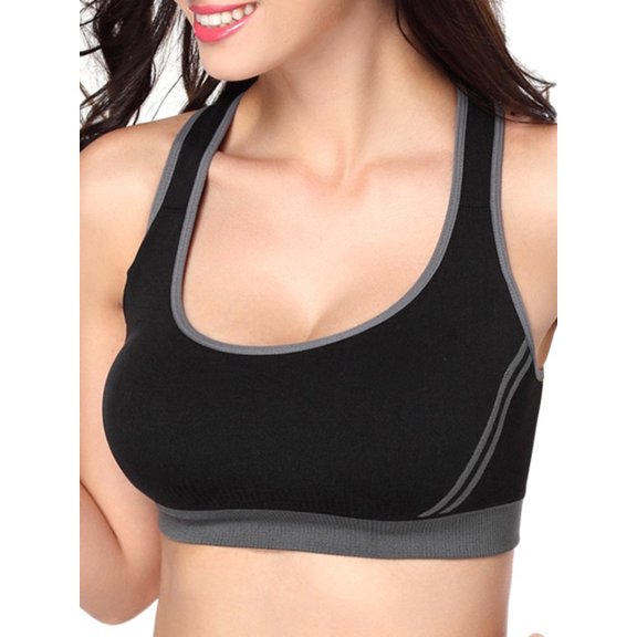 LELINTA Women's Seamless Sports Bra Mesh Racerback Workout Bras with Removable Pads