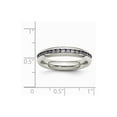 thumbnail image 6 of Stainless Steel 4mm February Purple CZ Ring Size: 9; for Adults and Teens; for Women and Men, 6 of 6
