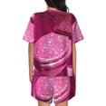 thumbnail image 3 of Lsque Sparkling Pink Toilet Women's Short-Sleeved Pajama Set - 2 Piece Soft and Lightweight Sleepwear Set-Large, 3 of 9