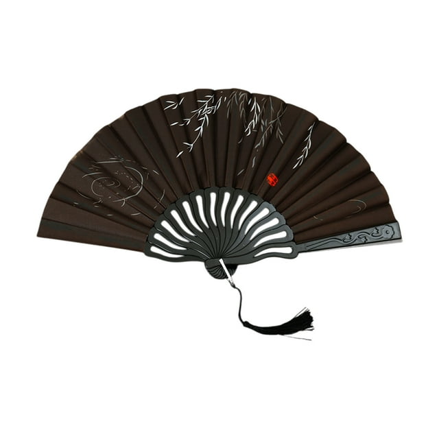 Folding Fan Ancient Style Handheld Cooling Fan With Tassels Romantic Design Traditional Cultural Gift For Summer Fanning Home Decor Photography 7 Inches Free Size B-58 E