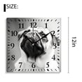 thumbnail image 2 of 12 Inch Wall Clock Battery Operated Silent Clock Decorative for Office, Kitchen, Outdoor, Living Room，Autumn Dog Puppy Pug Drawing, 2 of 4