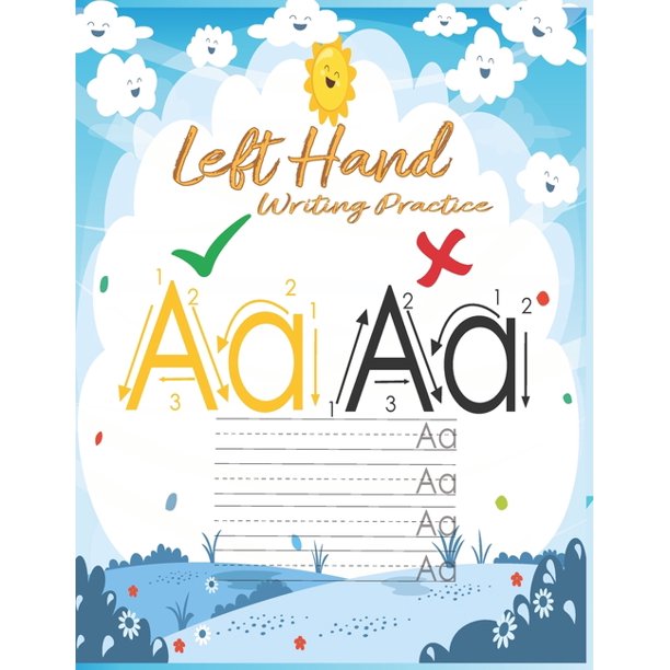 Left hand writing practice left handed notebooks for kids ABC Letter