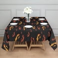 thumbnail image 3 of Spooky Halloween Faces Pattern Square Tablecloth,Waterproof Square Table Cover,Wipeable Spillproof Washable Table Cover for Home Kitchen Party Decor 42"X42"(107x107cm), 3 of 6